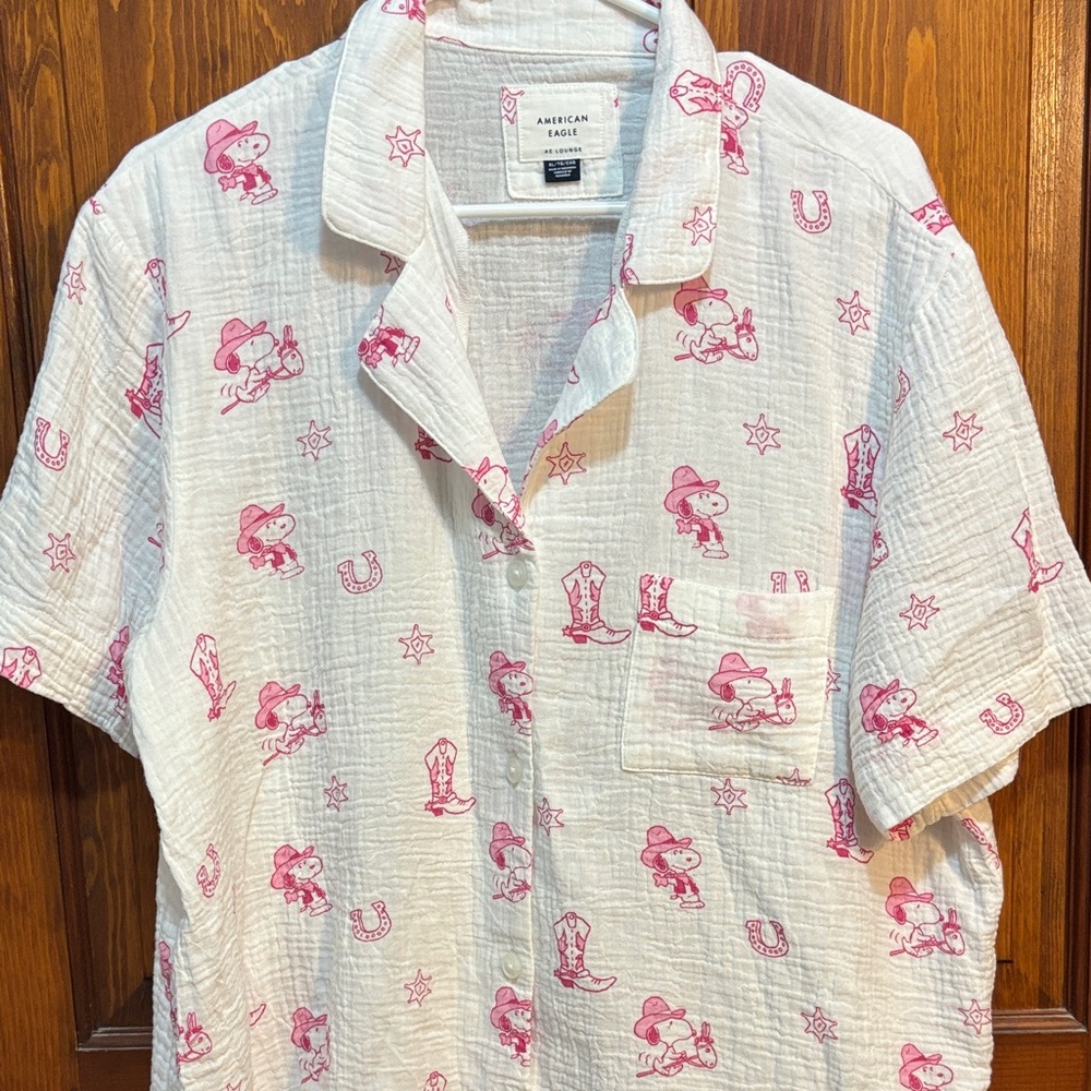 American Eagle Outfitters women’s XL NWOT lounge snoopy cowboy